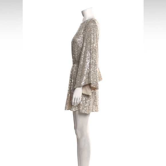 Jay Godfrey champagne sequin mini dress size 4 - Picture 2 of 5